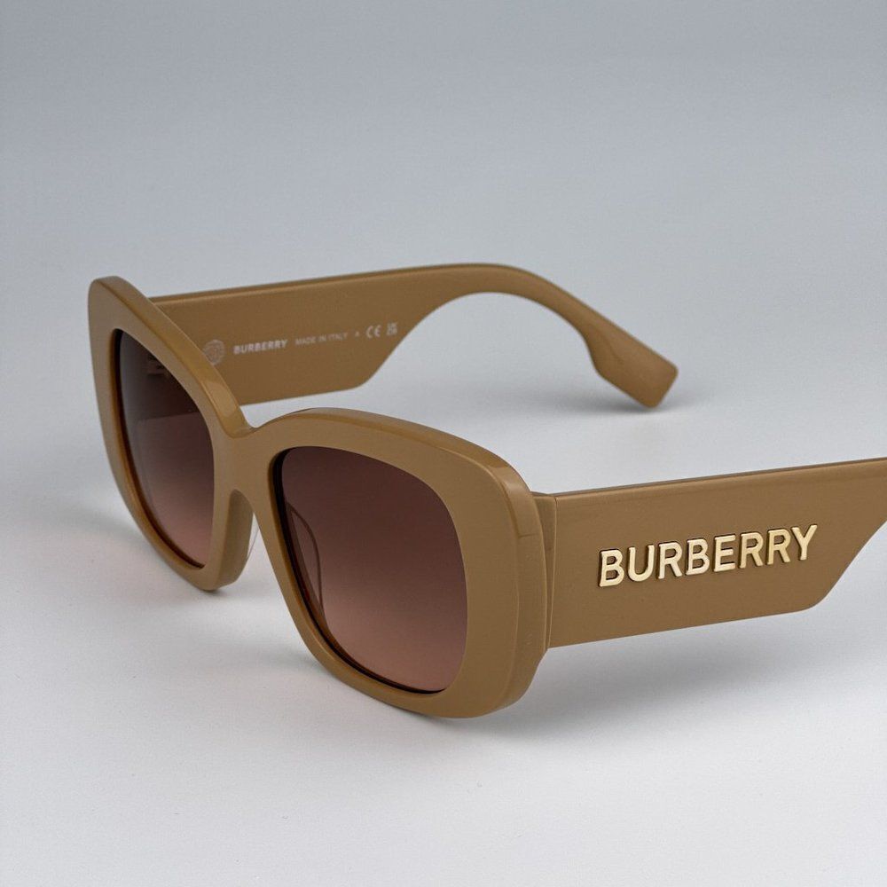 NEW Burberry BE4410 399013 Beige Pink Gradient Brown Square Women Sunglasses - Picture 7 of 10
